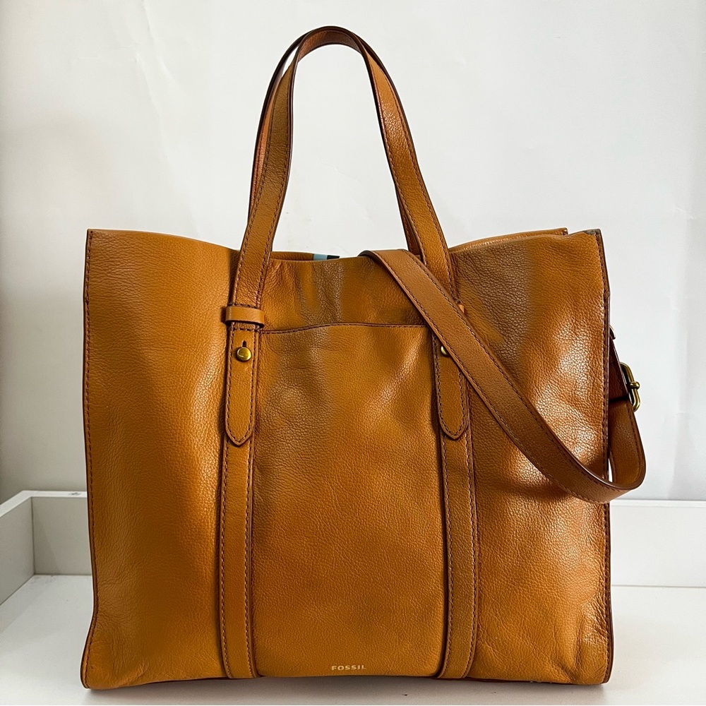FOSSIL Kingston Carmen Sydney Maddox Stripe Tote Satchel Handbag - Picture 3 of 11